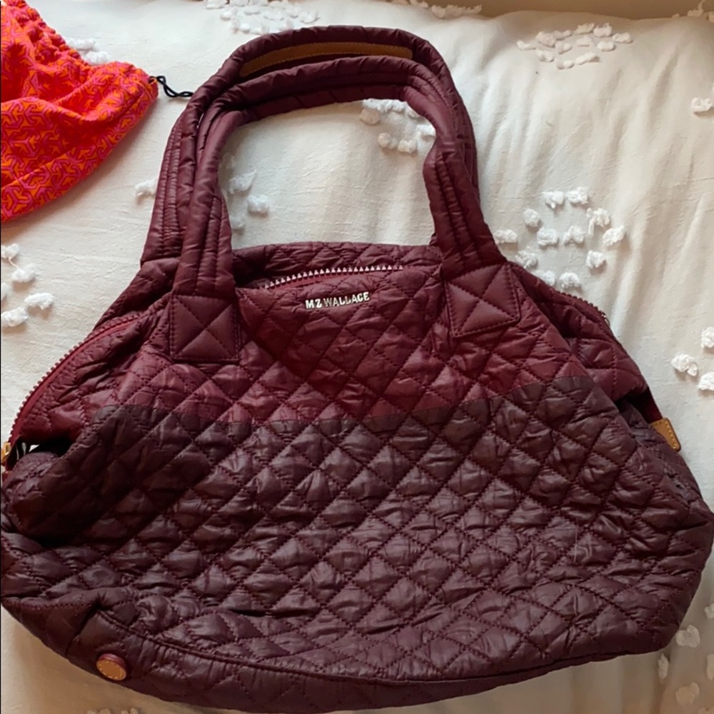 two toned red medium sutton mzwallace bag